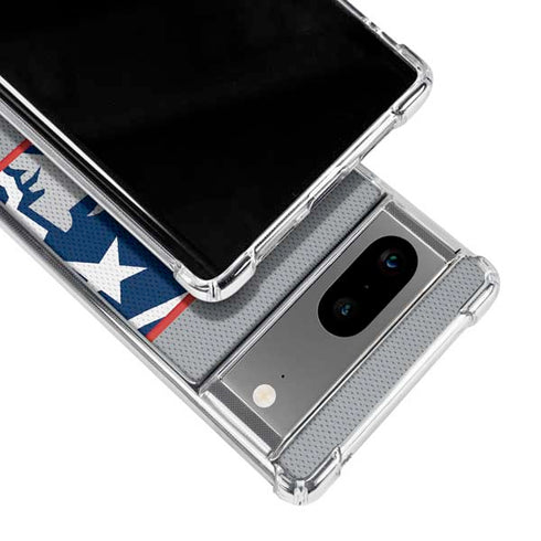 NFL New England Patriots Zone Block Google Pixel 7a Clear Case
